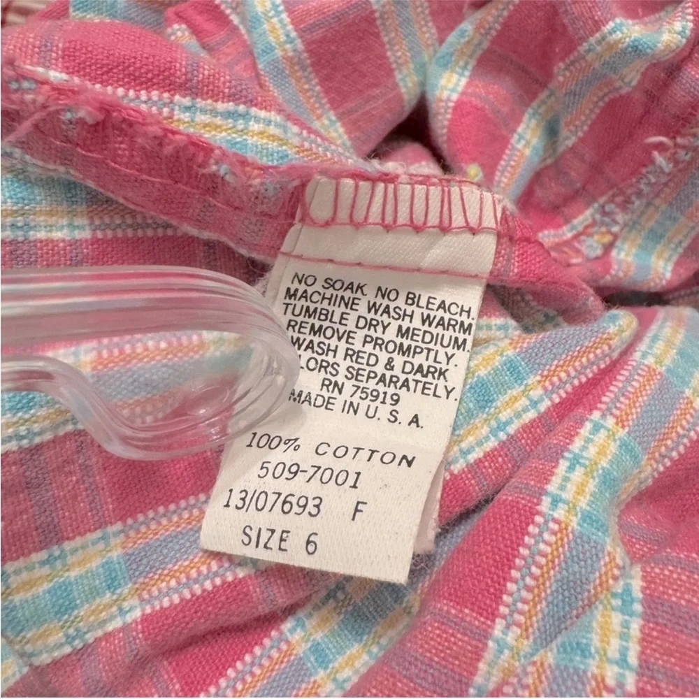VINTAGE OshKosh B’Gosh Pink Plaid Pants